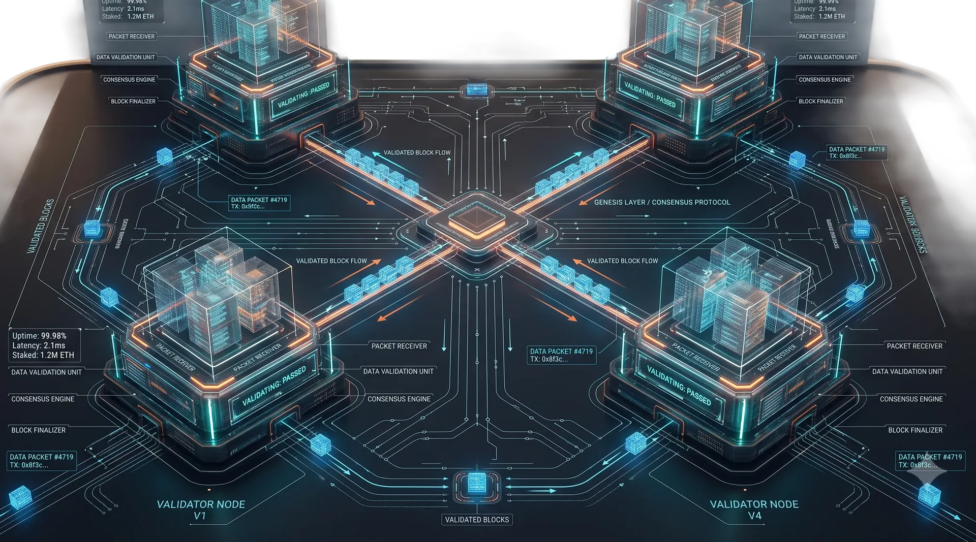Nodos de una red blockchain